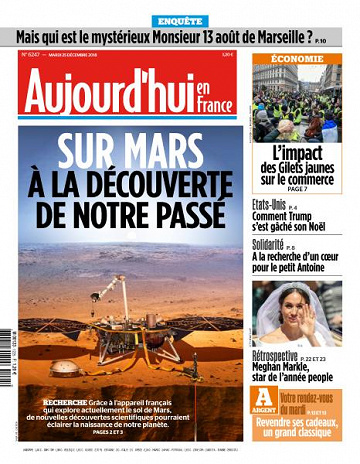 Aujourd’hui en France du Mardi 25 Décembre 2018