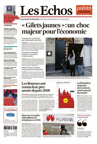 Les Echos du Mercredi 26 Décembre 2018