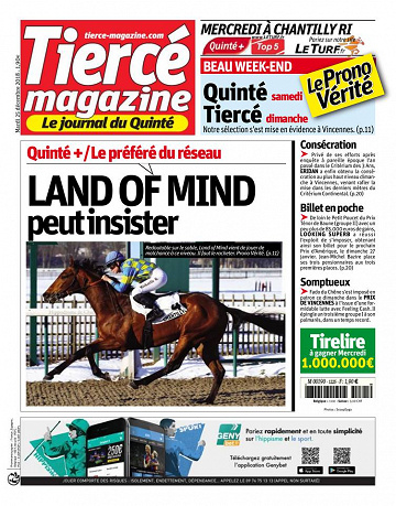 Tiercé Magazine 25 décembre 2018