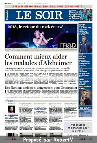 Le Soir - Mercredi 26 Décembre 2018