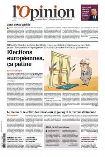 L’Opinion du Mercredi 26 Décembre 2018