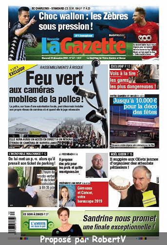 La Nouvelle Gazette (3 éditions) - Mercredi 26 Décembre 2018