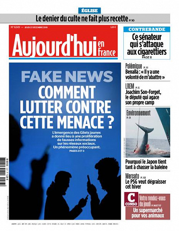 Aujourd’hui en France du Jeudi 27 Décembre 2018