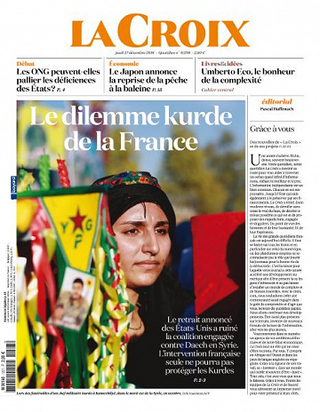 La Croix du Jeudi 27 Décembre 2018