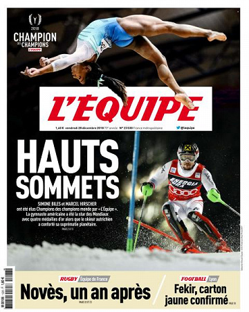 L’equipe du Vendredi 28 Décembre 2018