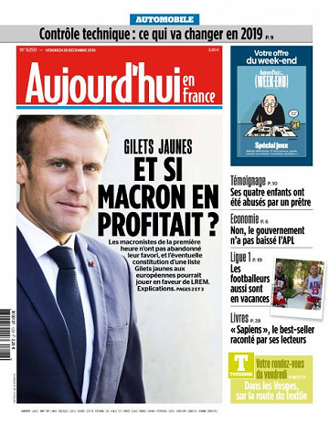 Aujourd’hui en France du Vendredi 28 Décembre 2018