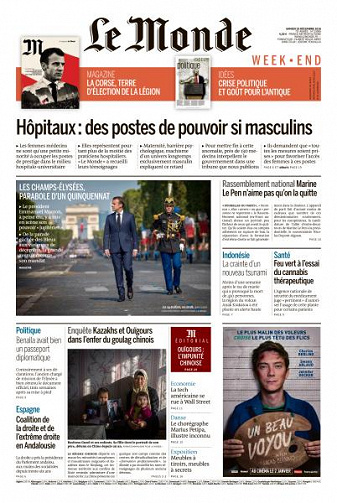 Le Monde du Samedi 29 Décembre 2018