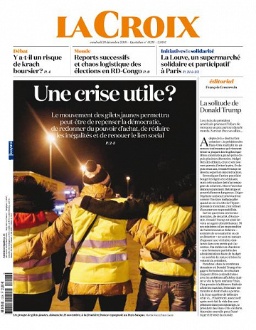 La Croix du Vendredi 28 Décembre 2018
