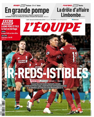 L’equipe du Dimanche 30 Décembre 2018