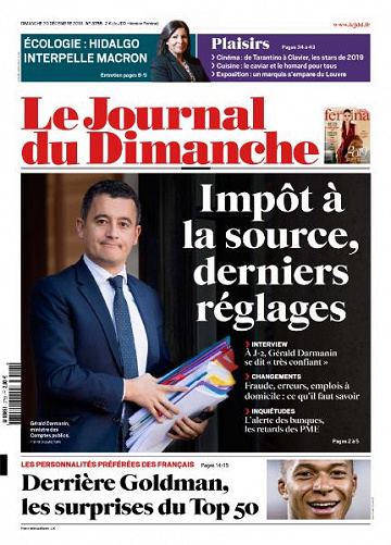 Le Journal du Dimanche du 30 Décembre 2018