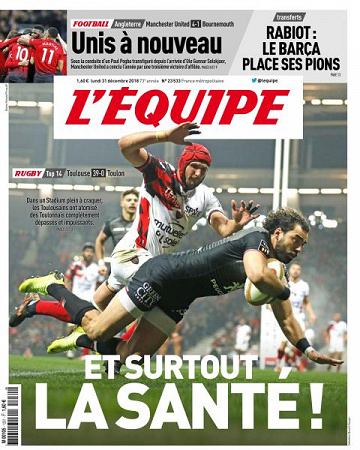 L’equipe du Lundi 31 Décembre 2018