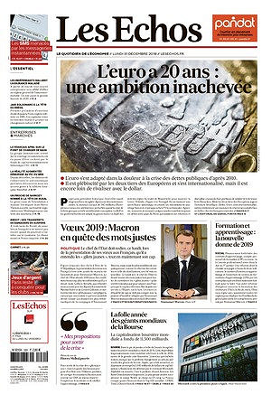 Les Echos du Lundi 31 Décembre 2018