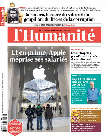 L’Humanite du Lundi 31 Décembre 2018