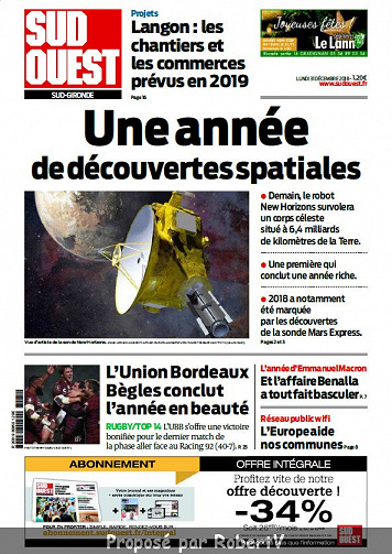 Sud Ouest Sud-Gironde - Lundi 31 Décembre 2018