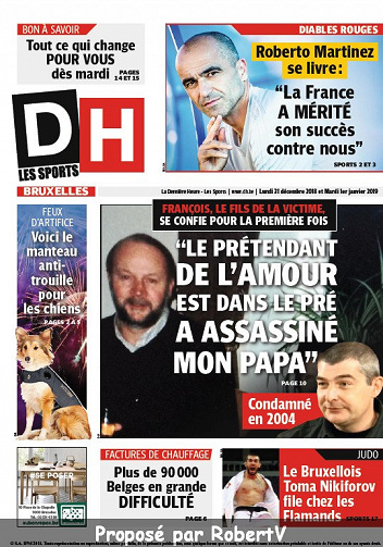 La Dernière Heure (6 éditions) - Lundi 31 Décembre 2018 et Mardi 1er Janvier 2019