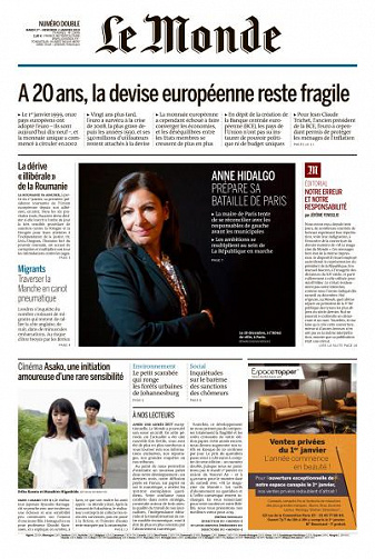 Le Monde du Mardi 1er et Mercredi 2 Janvier 2019