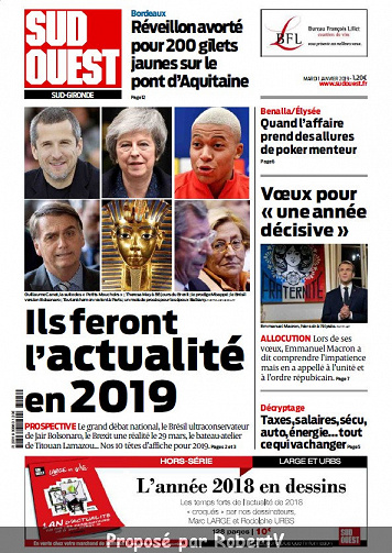Sud Ouest Sud-Gironde - Mardi 1er Janvier 2019
