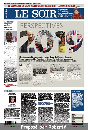 Le Soir - Mercredi 2 Janvier 2019
