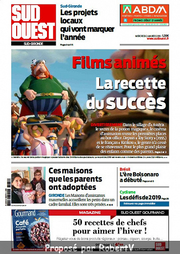 Sud Ouest Sud-Gironde - Mercredi 2 Janvier 2019