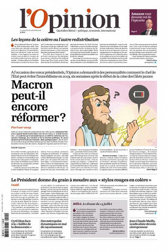 L’Opinion du Mercredi 2 Janvier 2019