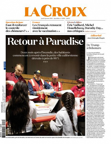 La Croix du Jeudi 3 Janvier 2019