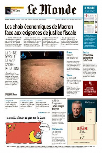 Le Monde du Vendredi 4 Janvier 2019