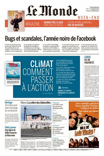 Le Monde du Samedi 5 Janvier 2019