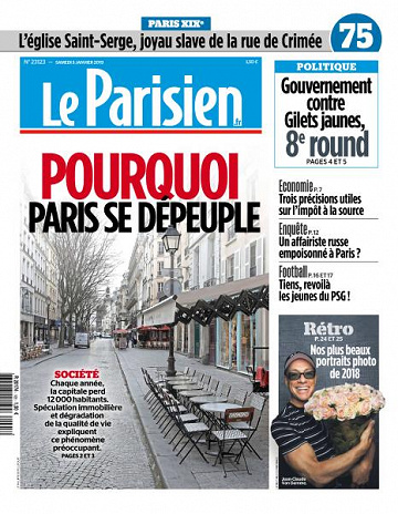 Le Parisien du Samedi 5 Janvier 2019