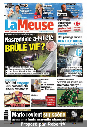 La Meuse (3 éditions) - Samedi 5 Janvier 2019