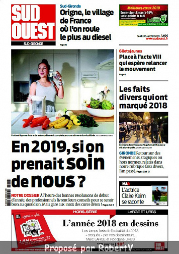 Sud Ouest Sud-Gironde - Samedi 5 Janvier 2019