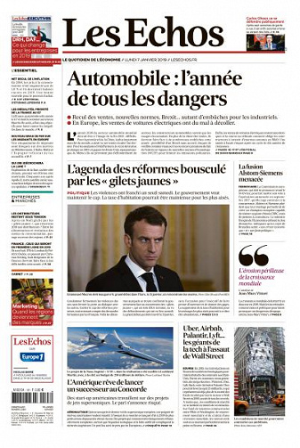 Les Echos du Lundi 7 Janvier 2019
