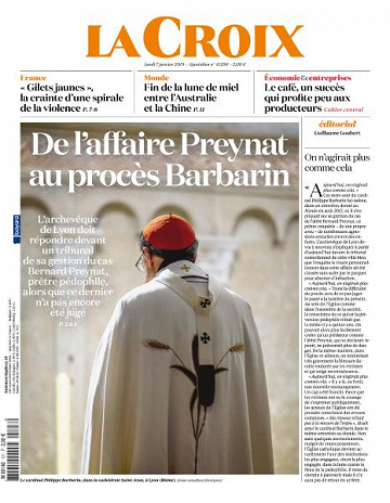 La Croix du Lundi 7 Janvier 2019