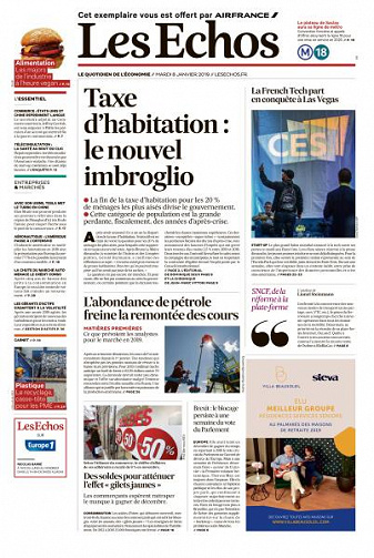 Les Echos du Mardi 8 Janvier 2019