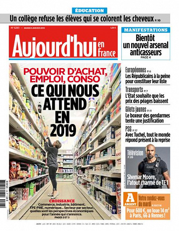 Aujourd’hui en France du Mardi 8 Janvier 2019