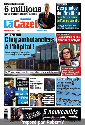 La Nouvelle Gazette (3 éditions) - Mardi 8 Janvier 2019