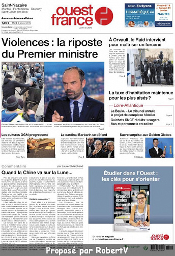 Ouest France - Mardi 8 Janvier 2019