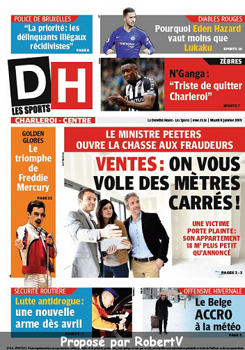 La Dernière Heure (6 éditions) - Mardi 8 Janvier 2019