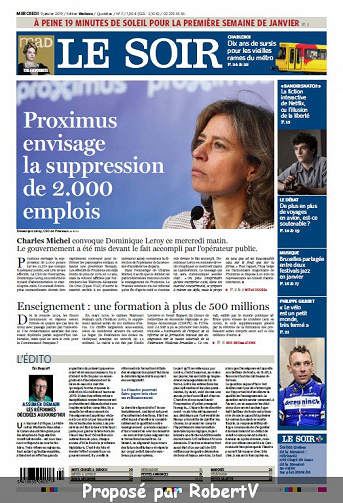 Le Soir - Mercredi 9 Janvier 2019