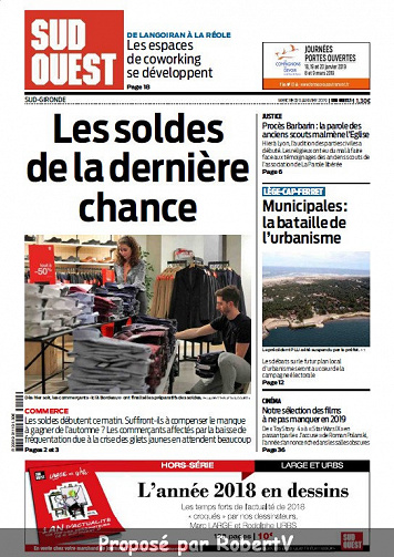 Sud Ouest Sud-Gironde - Mercredi 9 Janvier 2019