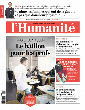 L’Humanite du Mercredi 9 Janvier 2019