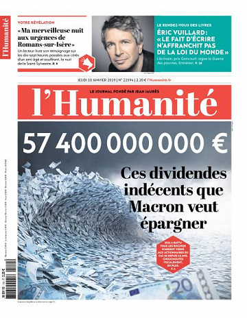 L’Humanite du Jeudi 10 Janvier 2019
