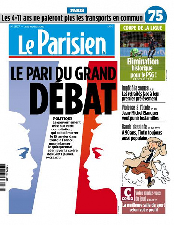 Le Parisien du Jeudi 10 Janvier 2019