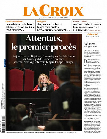 La Croix du Jeudi 10 Janvier 2019