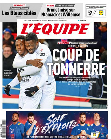 L’equipe du Jeudi 10 Janvier 2019
