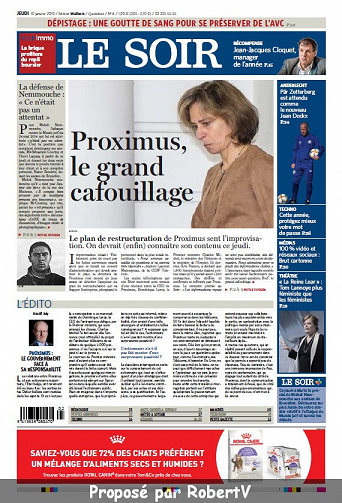 Le Soir - Jeudi 10 Janvier 2019