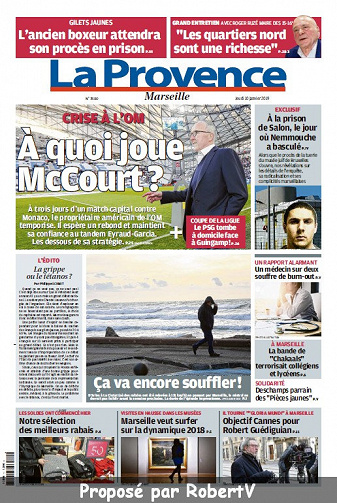 La Provence Marseille - Jeudi 10 Janvier 2019