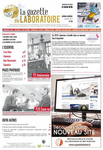 La Gazette du Laboratoire - Janvier 2019