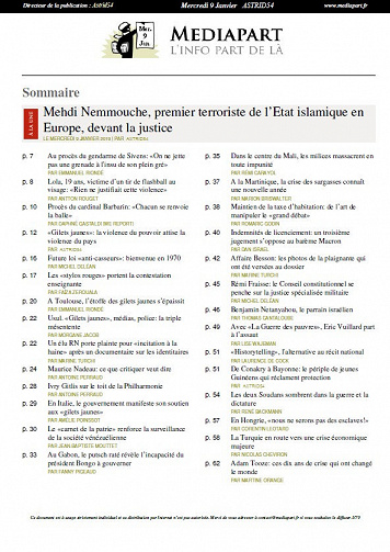 Mediapart - Mercredi 9 Janvier 2019
