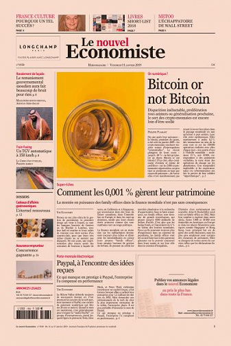 Le nouvel Economiste du Vendredi 11 Janvier 2019