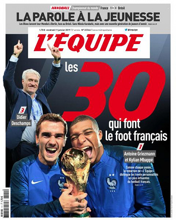 L’equipe du Vendredi 11 Janvier 2019